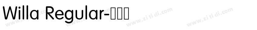 Willa Regular字体转换 Willa Regular字体转换